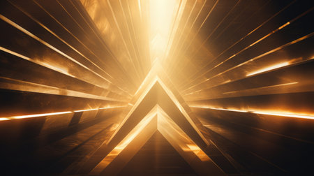 3d rendering of abstract geometric shape in futuristic space. Sci-fi backgroundの素材