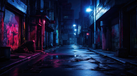 Street in the old town of Hong Kong at night. China.の素材