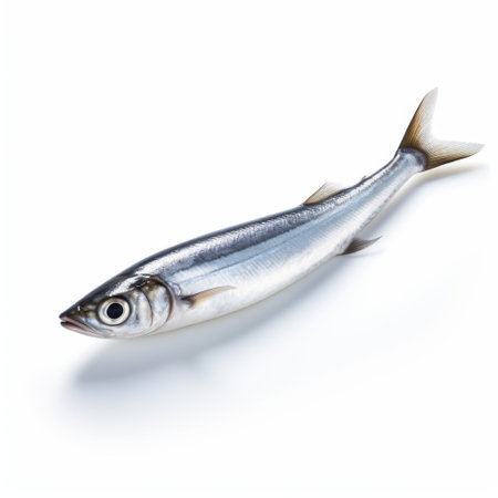 Sardine fish isolated on white background, clipping path included.の素材