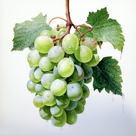 Watercolor Frostys Frozen Grapes  Illustration, Generative Aiの素材