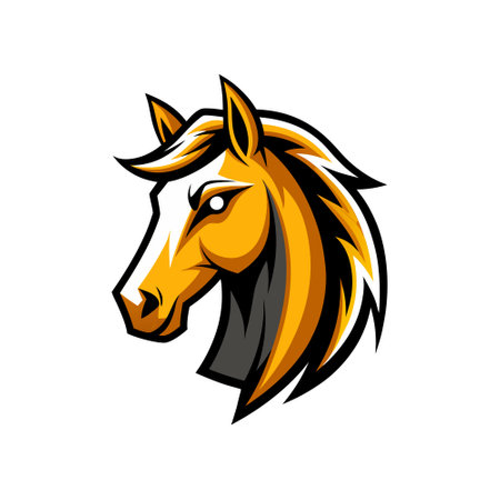 A horse head-line art tattoo is a minimalist design featuring the outline of a horse's head using simple clean lines to create an elegant and artistic look.のイラスト素材