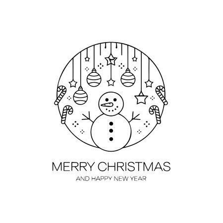 Merry Christmas and Happy New Year Vector File â Festive Holiday Desigのイラスト素材