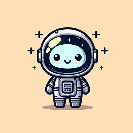 Cute astronaut character. Vector illustration. Cute cartoon style.のイラスト素材
