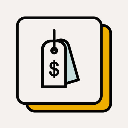 Price tag with dollar sign icon. Vector illustration. Eps 10.のイラスト素材