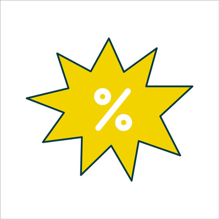 Discount label symbol simple flat icon on background. Vector illustration.のイラスト素材