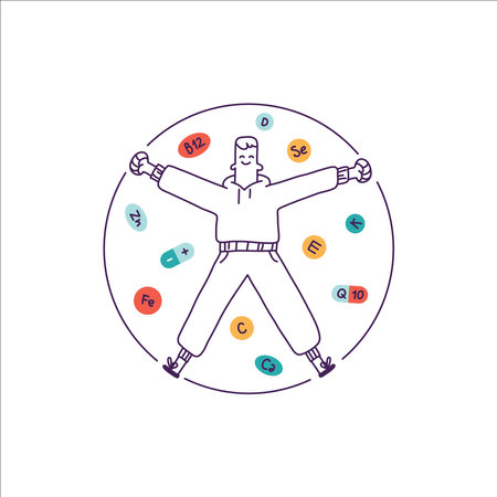 Vector illustration of funny man in carnival costume. Flat style design.のイラスト素材