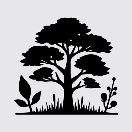 Nature design over gray background, vector illustration.のイラスト素材