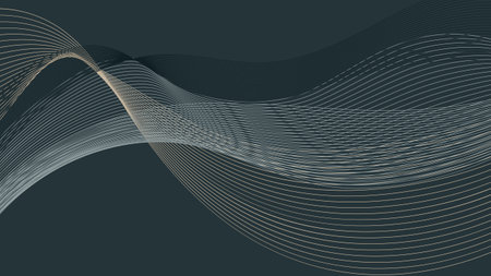 Abstract background with wavy lines. Vector illustration.のイラスト素材