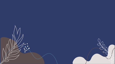 Abstract background with leaves and clouds. Vector illustration for social media post stories.のイラスト素材