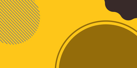 Abstract background with geometric elements. Vector illustration for your design. Yellow and black colors.のイラスト素材