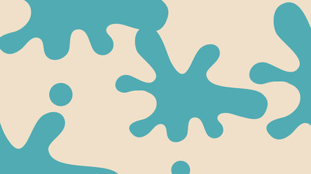 abstract seamless pattern with blue spots on beige background, vector illustrationのイラスト素材