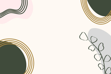 Abstract background with geometric shapes and floral elements. Vector Illustration.のイラスト素材