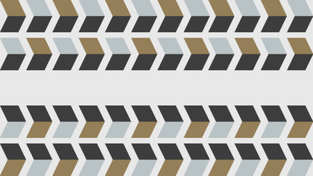 Seamless vector pattern with black and beige arrows on a white background