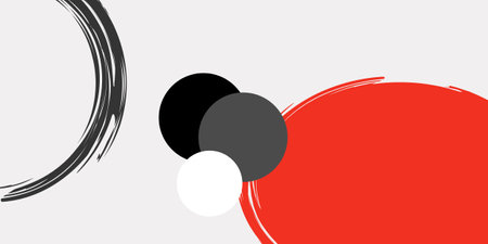 Abstract background with black and white circles. Vector illustration for your design.のイラスト素材