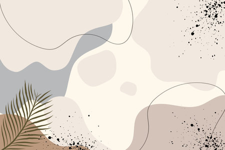 Abstract background with hand drawn organic shapes and textures. Vector illustration.のイラスト素材