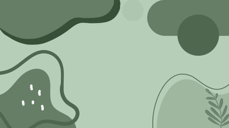 Abstract green background with organic shapes. Vector illustration for your design.