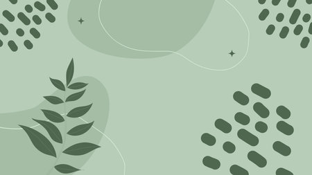 Abstract background with green leaves and spots. Vector illustration for your designのイラスト素材