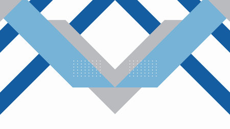 Abstract geometric background with blue and white diagonal stripes. Vector illustration.