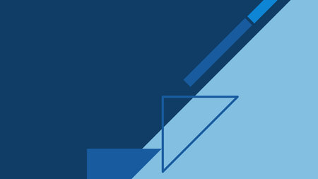 Minimal geometric background in blue and black colors. Eps10 vector illustration.のイラスト素材