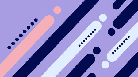 Abstract geometric background with lines, dots, circles. Vector illustration.のイラスト素材
