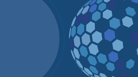 Abstract background with a sphere in the center. Vector illustration for design.のイラスト素材