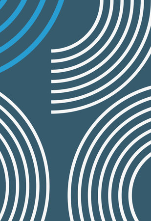 Seamless geometric pattern with circles and lines. Vector illustration.のイラスト素材