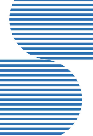 Blue and white stripes seamless pattern, vector background. Horizontal stripes.のイラスト素材