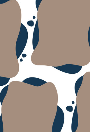 Seamless pattern with abstract spots. Hand drawn vector illustration.のイラスト素材