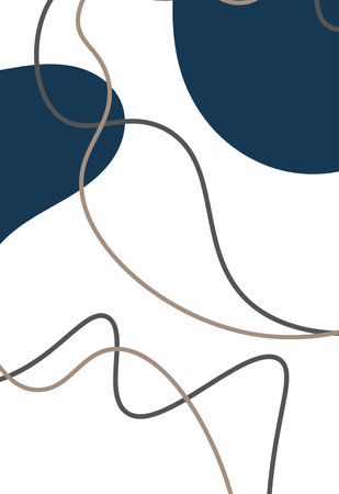 Abstract background with wavy lines and dots. Vector illustration for your design.のイラスト素材