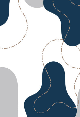 Cute hand drawn vector seamless pattern with abstract shapes. Scandinavian style.のイラスト素材