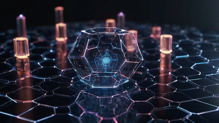 Concept of artificial intelligence, futuristic technology and machine learningの素材