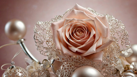 A romantic background with ornament, featuring delicate and intricate designs, creating a charming and enchanting atmosphere perfect for love and special momentsの素材