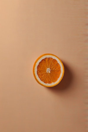 Minimalistic simple abstract orange background for product presentationの素材