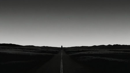 Minimalist illustration in a black background, featuring simple and elegant design elementsの素材