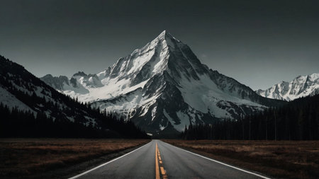 Minimalist illustration in a black background, featuring simple and elegant design elementsの素材