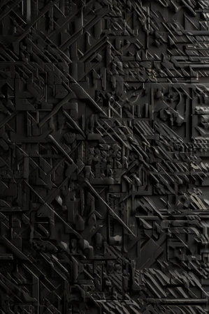 Minimalist illustration in a black background for smartphone wallpaper, featuring simple and elegant design elements to create a sleek and modern aesthetic.の素材