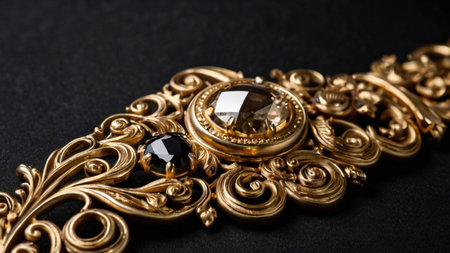 A wedding black background with golden color and luxurious ornament, creating an elegant and sophisticated ambiance perfect for a lavish celebrationの素材