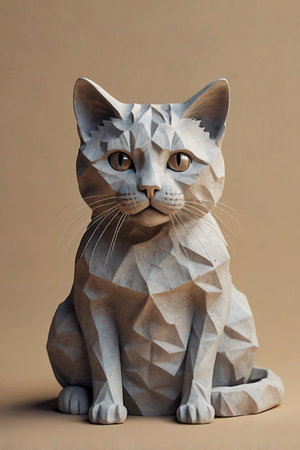 create a minimalist art naive cat, for an art illustrationの素材