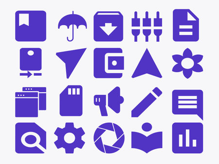 Set of icons for web and mobile design. Vector illustration EPS10のイラスト素材