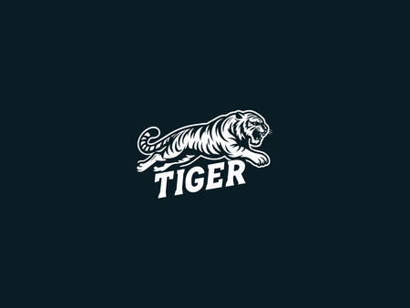 tiger logo vector icon illustration design template - vector tigressのイラスト素材