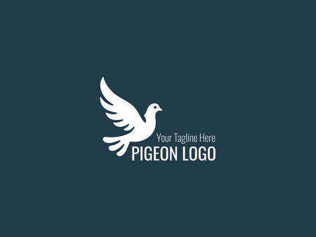 Pigeon logo design vector template. Bird logo design. Bird logo designのイラスト素材