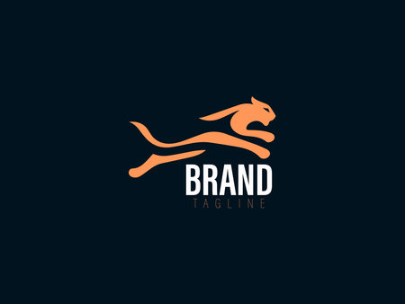 Kangaroo Logo Design Template. Creative Animal Logotype concept iconのイラスト素材
