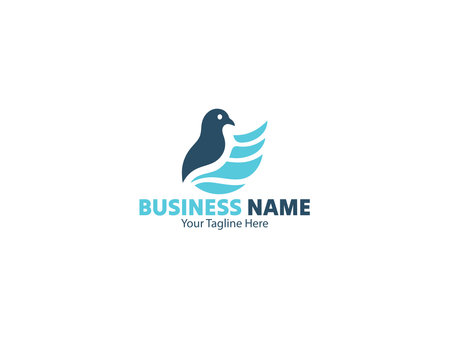 Pigeon Bird Logo Template Design Vector, Emblem, Design Concept, Creative Symbolのイラスト素材