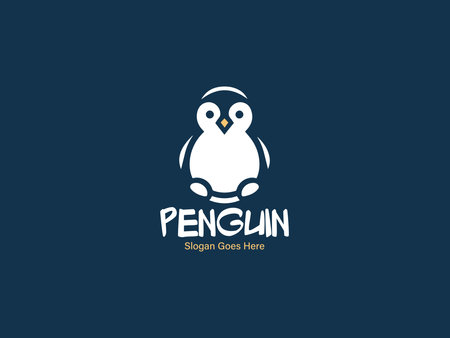 Penguin logo template vector icon illustration design. penguin logo templateのイラスト素材