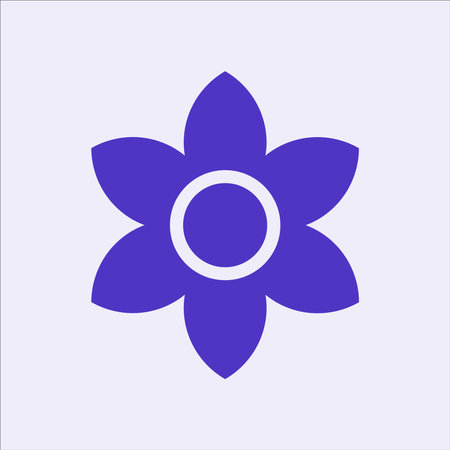 Flower icon. Floral symbol. Flat design styleのイラスト素材