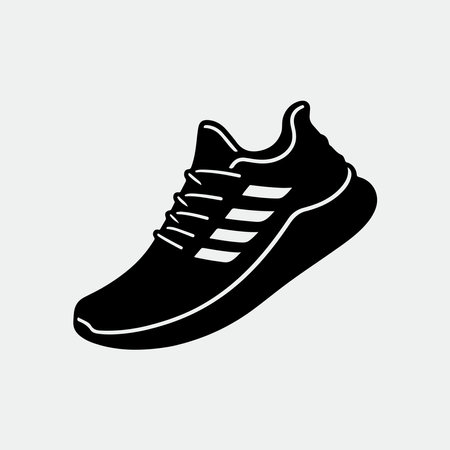 Running shoes icon. Sneakers symbol. Vector illustration, flat designのイラスト素材