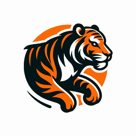 Tiger head vector logo template for sport team or any other companyのイラスト素材