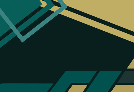 abstract background with geometric shapes, vector illustration in green and blue colorsのイラスト素材