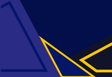 Geometric abstract background in blue and yellow colors. Vector illustration.