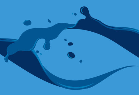 Background with blue paint splashes. Blue Background Vector illustrationのイラスト素材